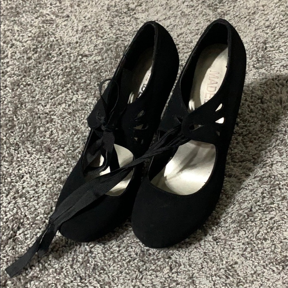 black high heels